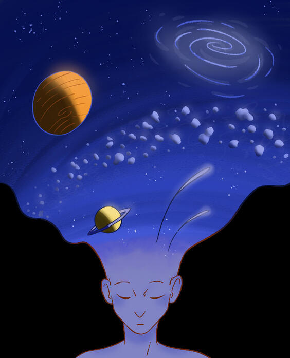 Panpsychism, digital photoshop painting