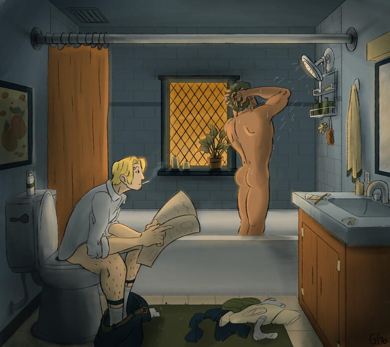Zoro and Sanji, digital photoshop painting
