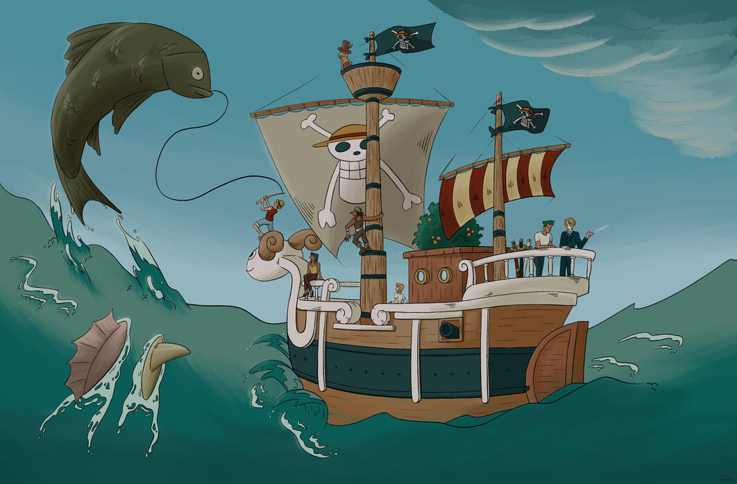 Big Fish, digital photoshop painting