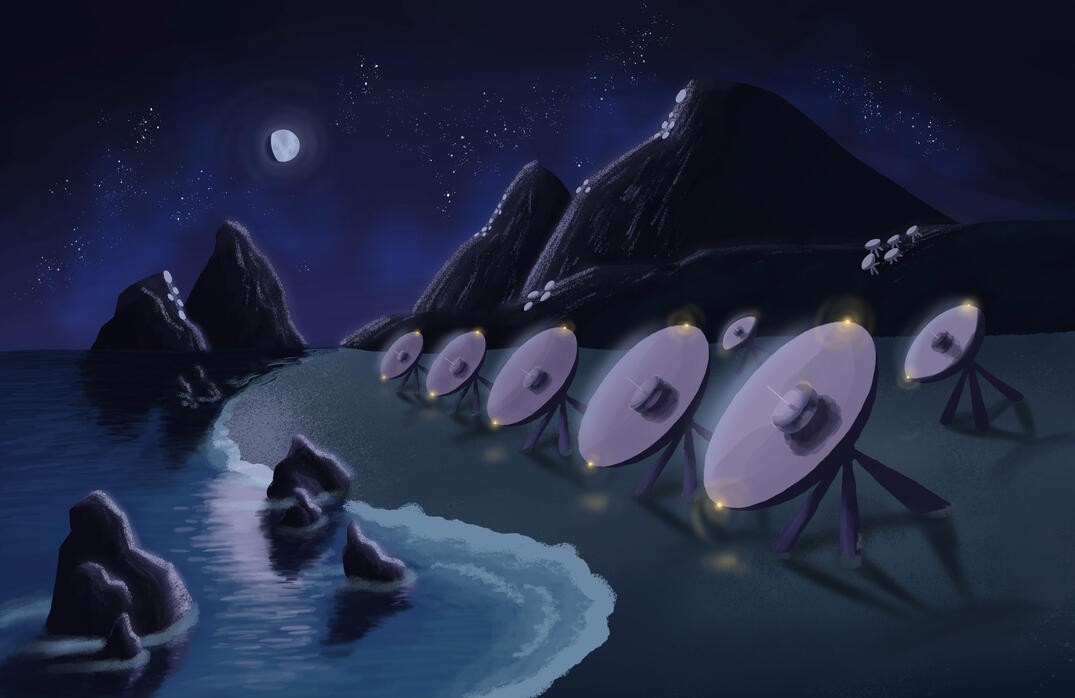 Satelllites, digital photoshop painting