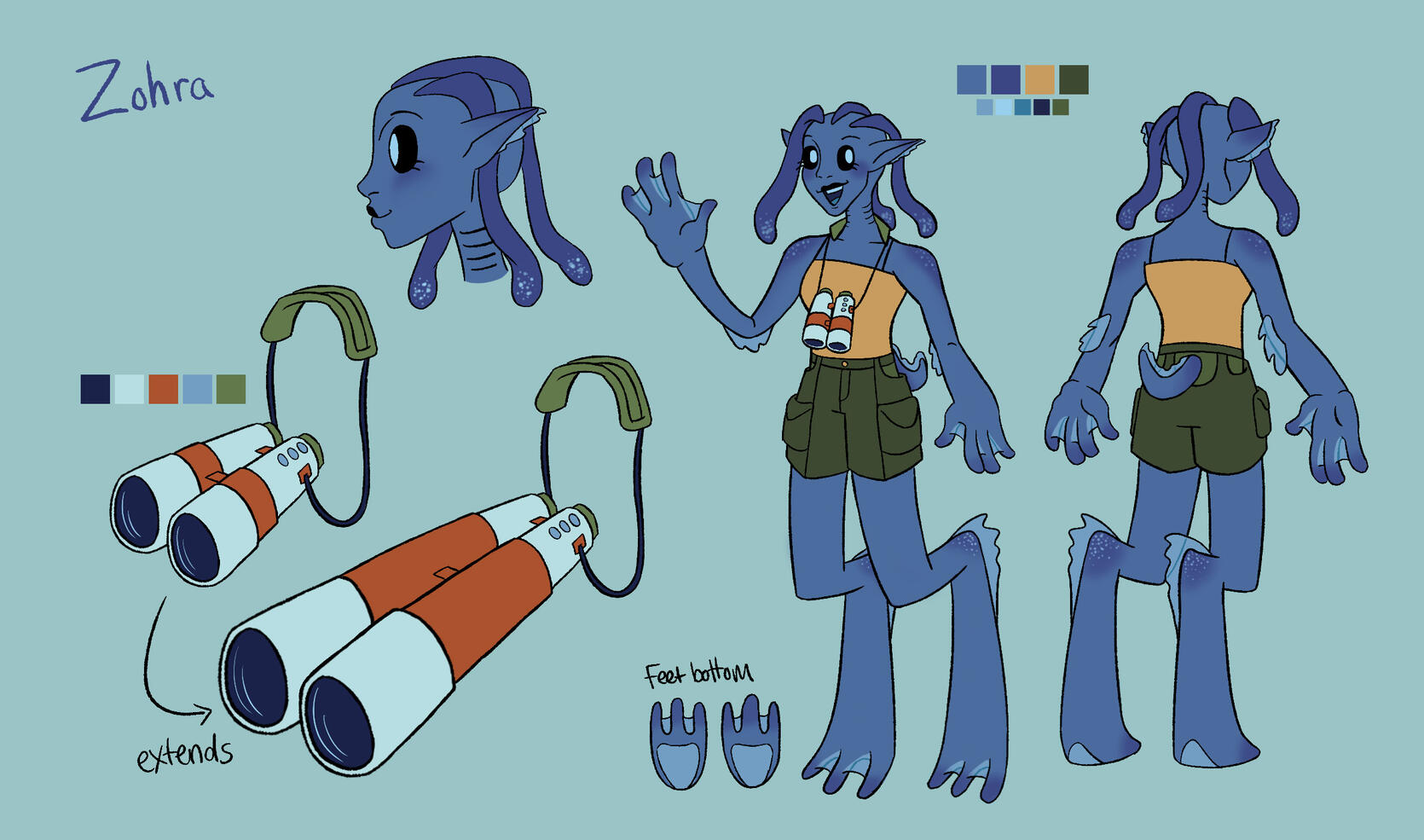 final design of the amphibious alien from above