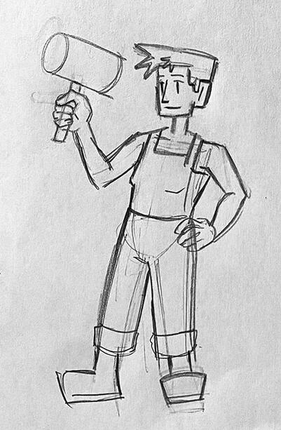 Human preliminary sketch